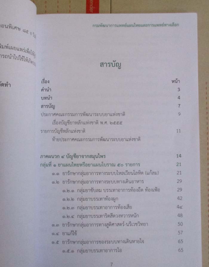 หนังสือบัญชียาจากสมุนไพร พศ 2555