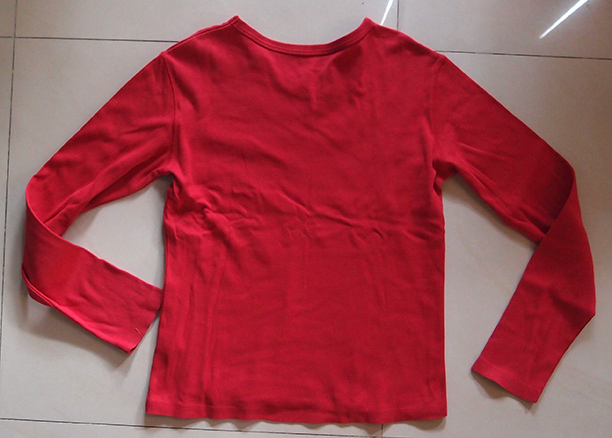 เสื้อแบรนด์ดังของแท้ GIODANO คอวี สีแดง MY TEE