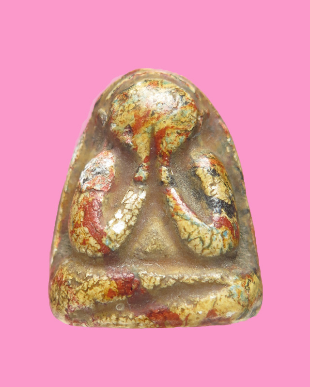 พระปิดตา เนื้อลาย เคลือบ หลวงพ่อบัว วัดบางเป้ง ชลบุรี