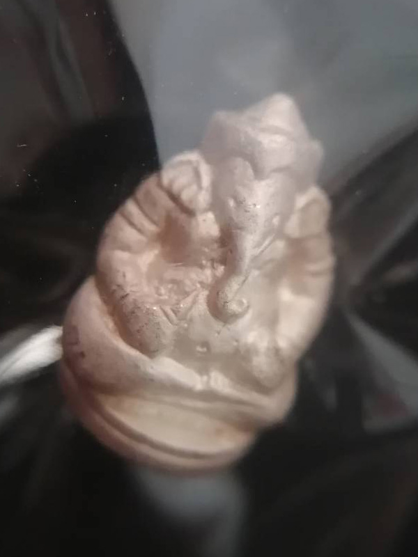 พระพิฆเนศ โบสถ์พรหมณ์เทวสถาน เนื้อเงิน ขนาดเล็ก กล่องเดิม