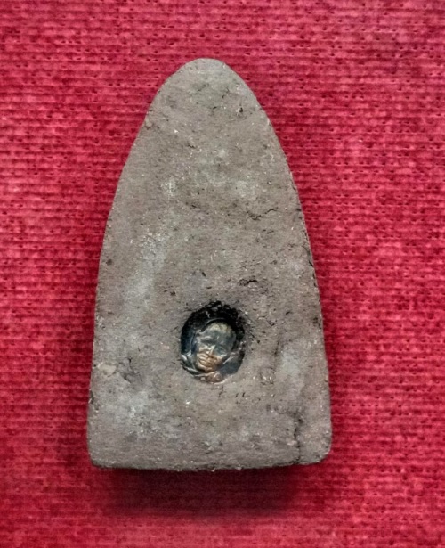 หลวงปู่ทวด พิมพ์เตารีด หลังรูปเหมือนเม็ดยา อาจารย์นอง เนื้อเงิน รุ่นกฐินปี42 เนื้อว่าน.เคาะเดียวแดง.