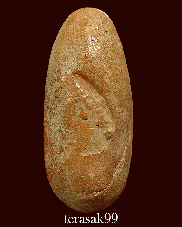 พระขุนแผน พิมพ์ไข่ผ่าซีก หลังมงกุฎ เนื้อดินเผา หลวงพ่อถิร วัดป่าเลไลย์ จ.สุพรรณบุรี(1)