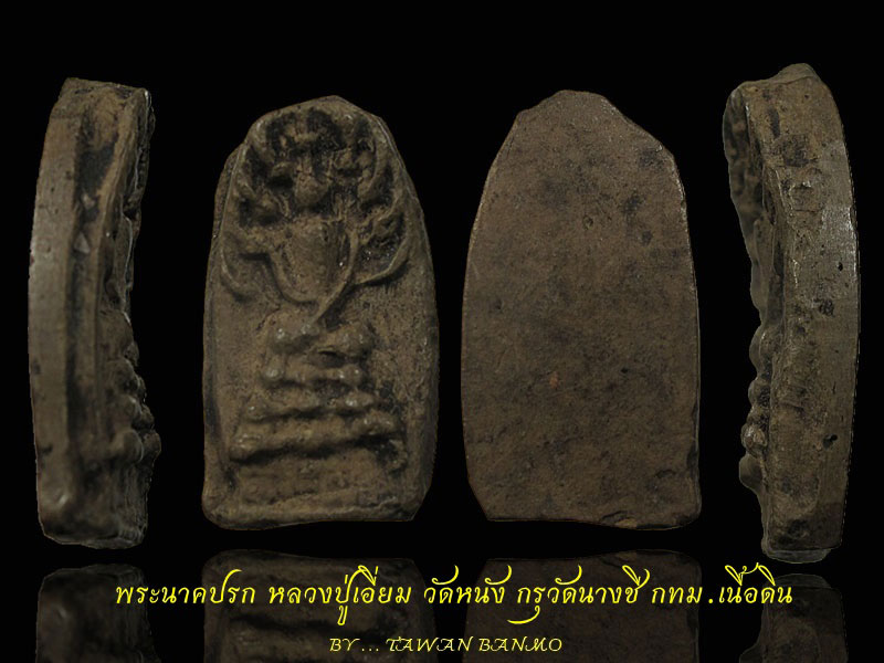 พระนาคปรก หลวงปู่เอี่ยม วัดหนัง กรุวัดนางชี กทม. เนื้อดิน แท้ ทัน หลวงปู่เอี่ยม
