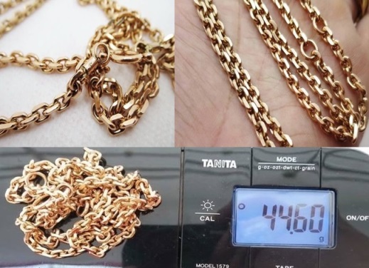 สร้อยคอนากลายผ่าหวายแขวนพระได้ 3 องค์ เส้นนี้แข็งแรงดีมากๆครับ งานนาก 40% เส้นนี้สีสวยเปอร์เซนต์ดีคร