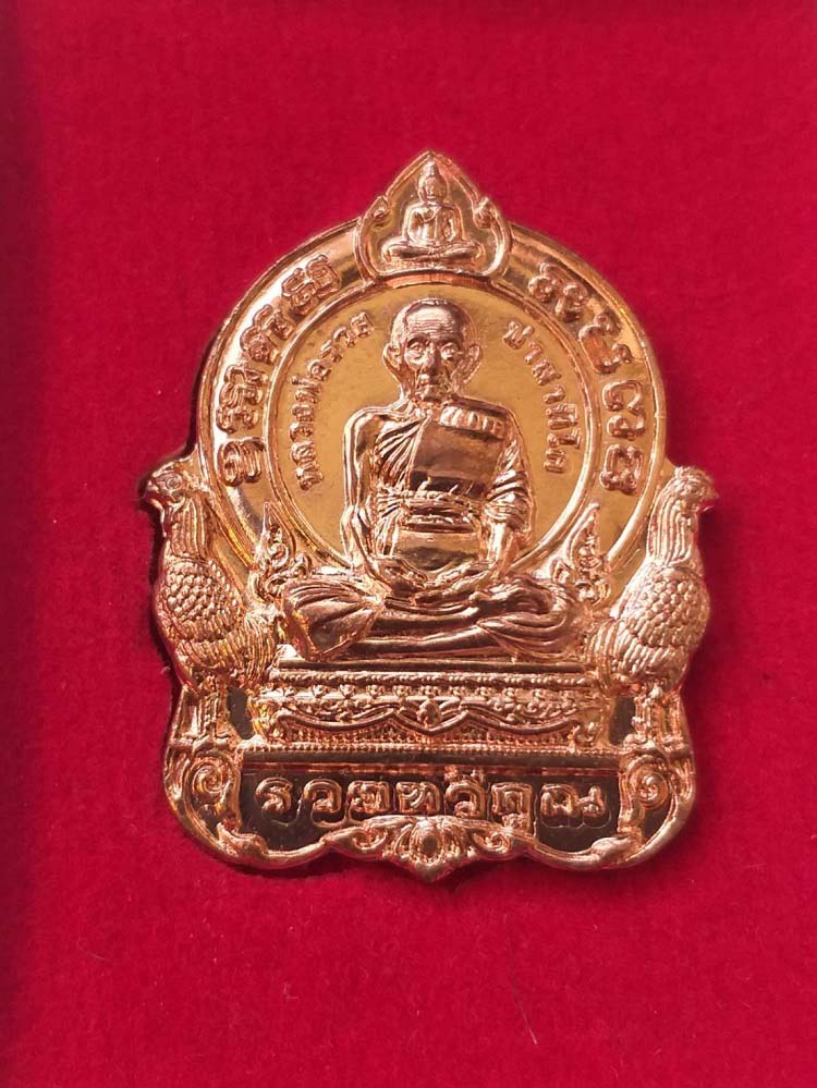 เหรียญรวยทวีคูณ หลวงพ่อรวย พิมพ์กลาง ออกวัดหัวคุ้ง ปี63