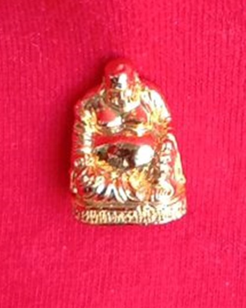 รูปหล่อพระสังกัจจายน์ กะไหล่ทอง ที่ระลึกวัดเมตตาธรรมโพธิญาณ จ.กาญจนบุรี ปี47