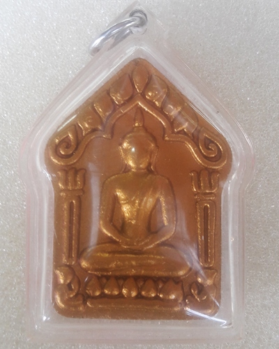 เคาะเดียว..พระขุนแผนเนื้อผงพรายกุมารพิมพ์ใหญ่ 7 รอบ หลวงพ่อสิน+ หลังรูปเหมือน + ติดจีวร มีเกศา 