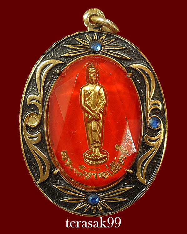 ล็อกเก็ตหลวงพ่อวัดไร่ขิง หลังพระประจำวันอาทิตย์ สีแดง สวยๆ