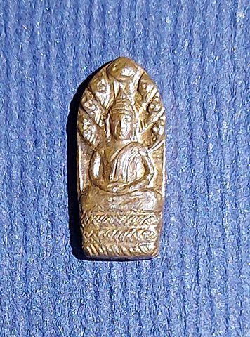 พระนาคปรกใบมะขาม ผิวไฟ ทั้งองค์ หลวงพ่อคูณ ปี36 กล่องเดิม