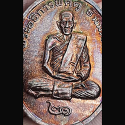 เหรียญรุ่นแรก เนื้อทองแดง หลวงปู่พิศดู ธัมมะจารี วัดเทพธารทอง จ.จันทบุรี