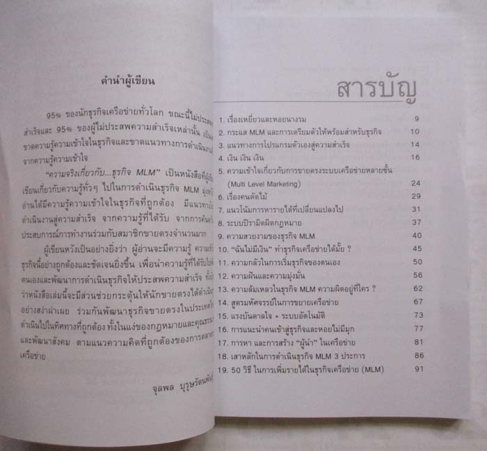 หนังสือคุยสู่กันฟัง ความจริงเกี่ยวกับธุรกิจ MLM