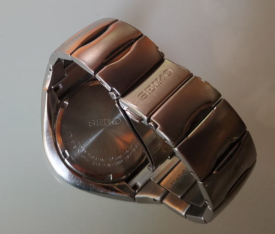 นาฬิกา SEIKO โครโนกราฟ 10BAR หน้าปัด2ระดับฟ้าและเทาดำ รุ่นหายาก