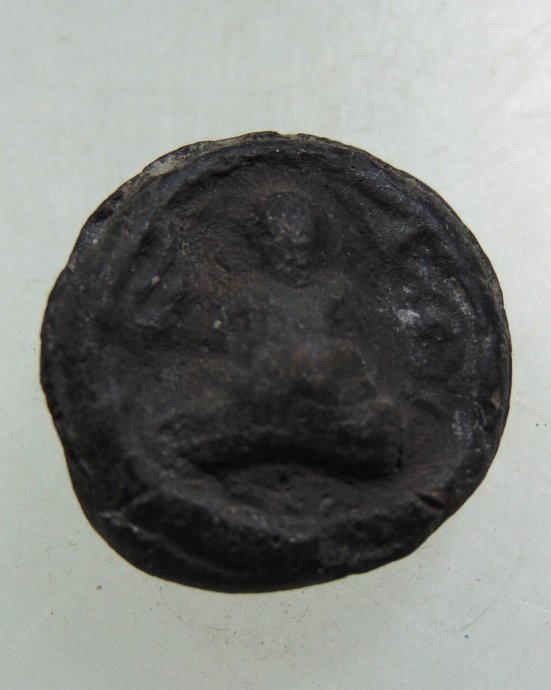 พระสังกัจจายน์ผสมผงดินหน้าตะโพนยุคแรกหลวงพ่อเต้า วัดเกาะวังไทร จ.นครปฐม (หลวงพ่อแช่ม วัดตาก้องเสก)