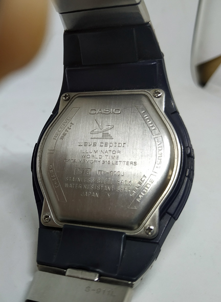 CASIO ตัวหายาก WV-100J Rare Solar Watch World Time Illuminator Data Memory