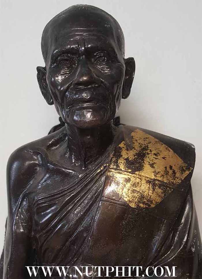 พระบูชา ลพ.เนื่อง วัดจุฬามณี รุ่นแรก(พิมพ์สรงน้ำรับทรัพย์) พ.ศ.๒๕๒๗+บัตรรับรองพระแท้*ส8