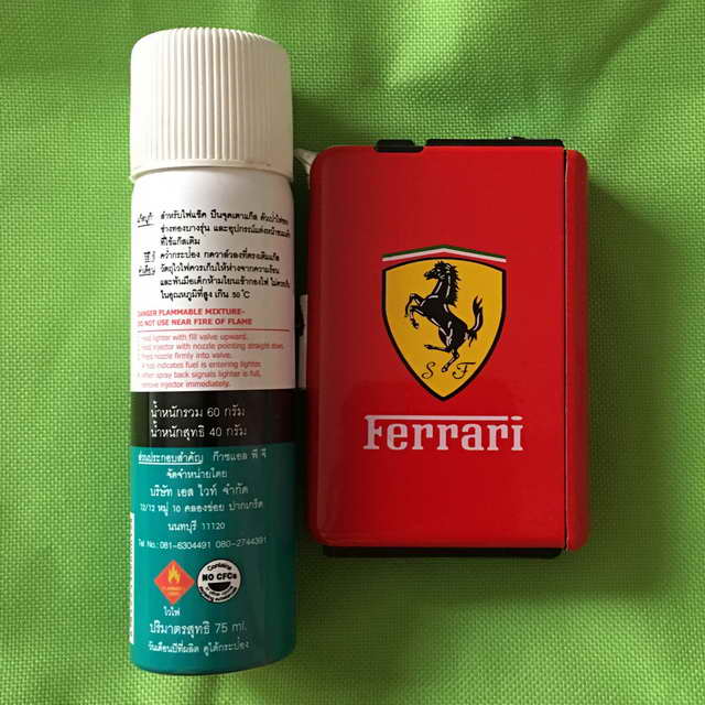 กล่อง พร้อมไฟแช็คในตัว ออโต้ลาย ferrari