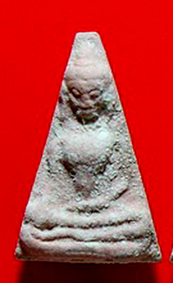 พระผงสุพรรณ หลังลายนิ้วมือ หลวงพ่อฮวด วัดดอนโพธิ์ทอง จ.สุพรรณบุรี ปี 36...(ในเลี่ยม+แหนบ)...(2)