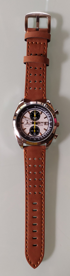 นาฬิกา SEIKO โครโนกราฟ ขาวดำ แพนด้า เข็มเหลือง สภาพสวยๆ / ขายถูก คนฝากมากำลังร้อนเงิน