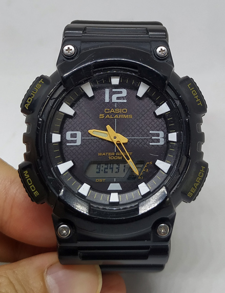 นาฬิกา CASIO AQ-S810W TOUGH SOLAR สีดำ ILLUMINATOR ของแท้