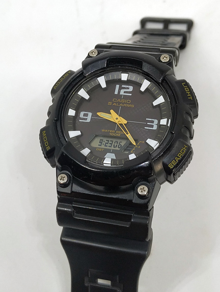 นาฬิกา CASIO AQ-S810W TOUGH SOLAR สีดำ ILLUMINATOR ของแท้