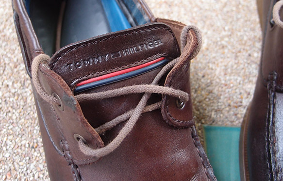 รองเท้า TOMMY HILFIGER ของแท้ Bowman Boat หนังสีน้ำตาล สวยมาก / ของหลายพัน เอามาปล่อยแบ่งปันเบาๆ
