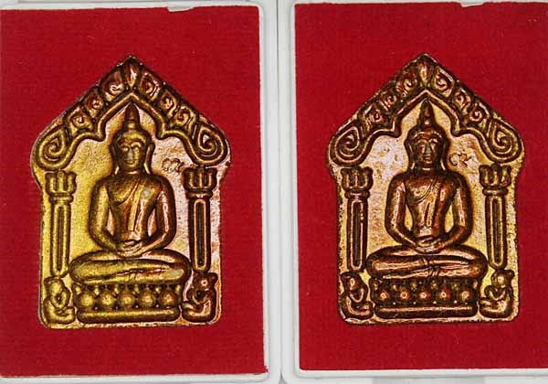 ขุนแผนผงพรายกุมาร ลพ.สิน วัดละหารใหญ่  พิมพ์ใหญ่ รุ่น พรายมหาเสน่ห์ ฝังพลอยตะกรุดทองแดง ปี 2560 กล่อ