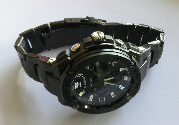 นาฬิกา X-GEAR สเเตนเลสดำ ลูกเล่น 2 ระบบ มีน้ำหนัก ของใหม่แกะกล่อง เคาะเดียว