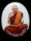 ล็อกเก็ตรูปเหมือน หลวงพ่อเงิน วัดบางคลาน หลังฝังตะกรุด 3 แถว และฝังเม็ดอัญมณี 3 สี รุ่นสร้างเจดีย์