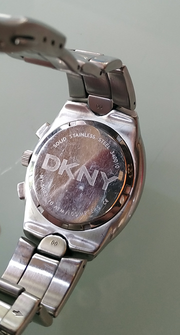 นาฬิกา DKNY CHRONOGRAPH ของแท้ เข็มสปอร์ตเขียว หน้าปัดดำ
