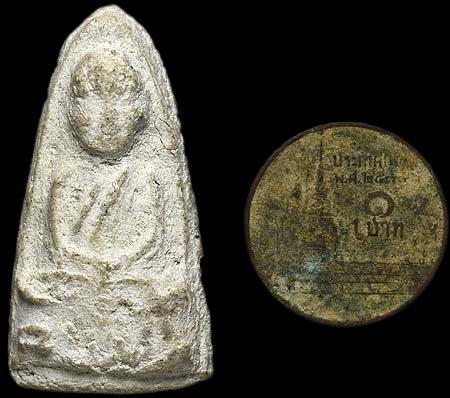 *หลวงปู่ทวด เนื้อผง หลวงตาพัน วัดใหม่อมตรส บางขุนพรหม ปี๒๕๐๒*