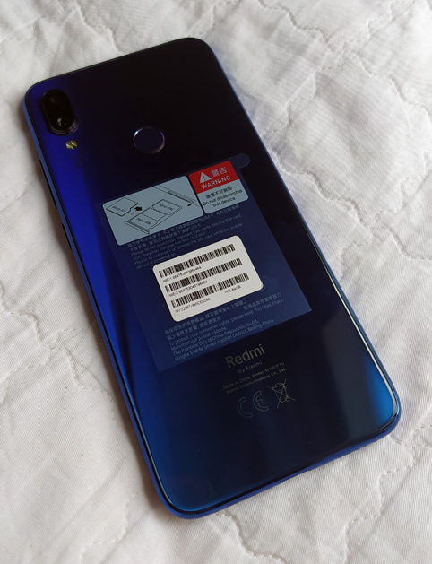 มือถือ Redmi Note 7 สีน้ำเงิน 4/64GB จอใหญ่ 2ซิม สภาพสวยเทพ