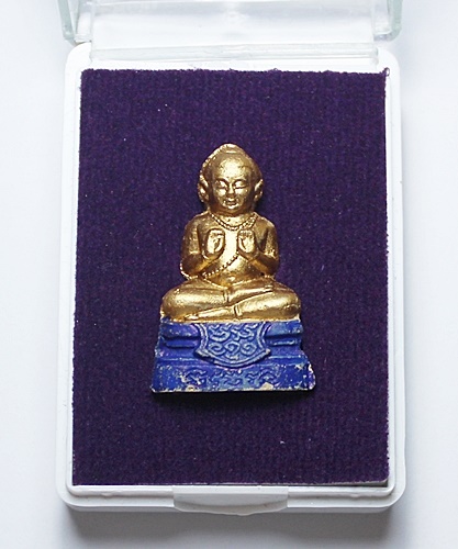 กุมารทอง รุ่นแรก เทพจินดา ฐานสีน้ำเงิน เนื้อผงพรายกุมาร อุด สีผึ้งหลวงปู่ทิม หลวงพ่อสาคร หลวงพ่อรัต 