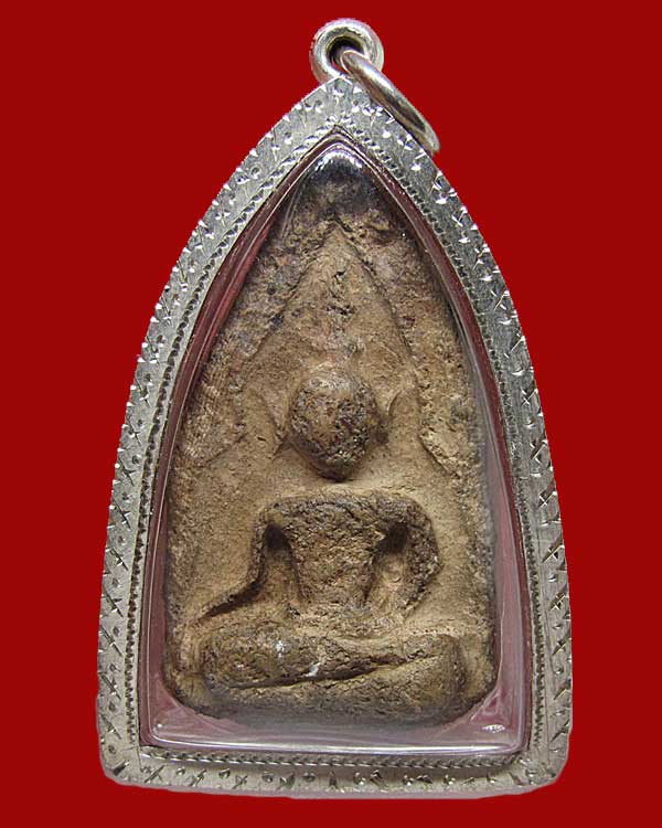 พระขุนแผนพลายคู่ตัดเดี่ยว กรุวัดบ้านกร่าง จ.สุพรรณบุรี เลี่ยมเงิน
