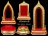 กรอบพระบูชา ฐานพระบูชา ซุ้มใส่วัตถุมงคลต่างๆ ทุกชนิด วัสดุทำจากไม้สักแท้ ปิดด้วยทองคำแท้ ฝีมือปราณีต
