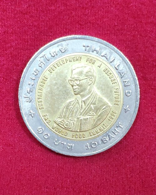 เหรียญ10บาท เฉลิมพระเกียรติในการพัฒนาอย่างยั่งยืน ปี2538