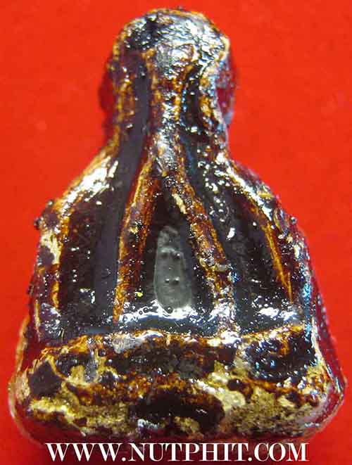 พระปิดตา ลป.เหรียญ เส้นด้ายผงจุ่มรัก พ.ศ.๒๔๙๗+บัตรรับรองพระแท้*11