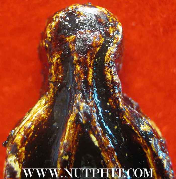 พระปิดตา ลป.เหรียญ เส้นด้ายผงจุ่มรัก พ.ศ.๒๔๙๗+บัตรรับรองพระแท้*11