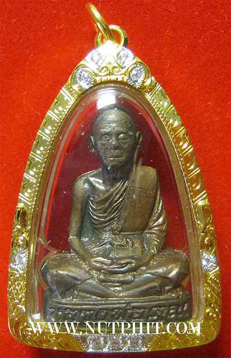 รูปปั๊ม ลพ.คูณ รุ่นแรก แท้เก่าแก่มาตั้งแต่ปี ๓๖ เลี่ยมทอง+บัตรรับรองพระแท้*55