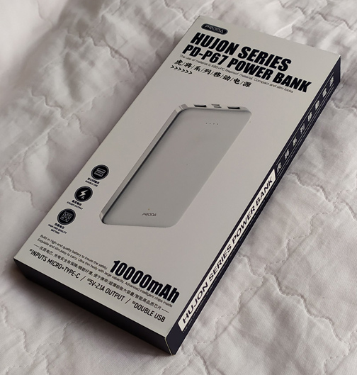 เพาเวอร์แบงค์ PRODA ของใหม่ แท้ HUJON SERIES Double USB / 5v-2.1A output / Micro + type C