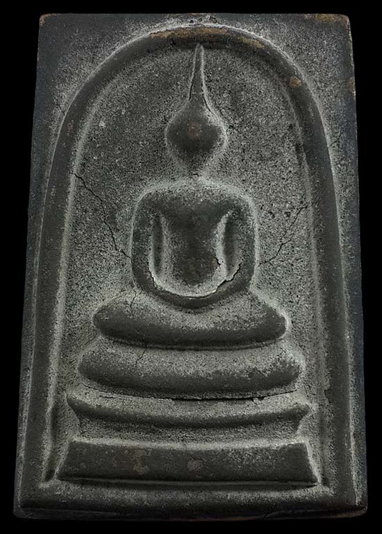 พระสมเด็จหล่อรวยทันใจ รุ่นแรก หลวงปู่บุญมา วัดบ้านแก่ง จ.ปราจีนบุรี ปี60 เนื้อขันลงหิน หมายเลข805 