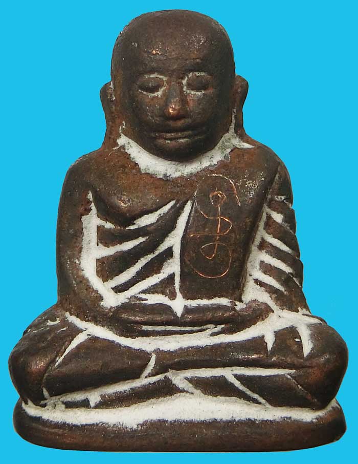 รูปหล่อ หลวงพ่อเงิน เทหล่อรุ่นแรก เนื้อนวะ ตะกรุดทองคำ จารมือ หลวงปู่แขก วัดสุนทรประดิษฐ์ 