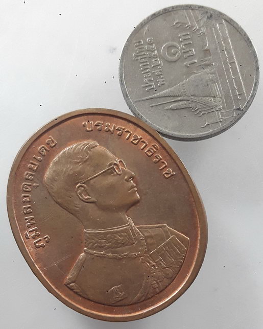 " เหรียญในหลวง ร.9 หลัง พระพุทธชินสีห์ ปี 2539 "