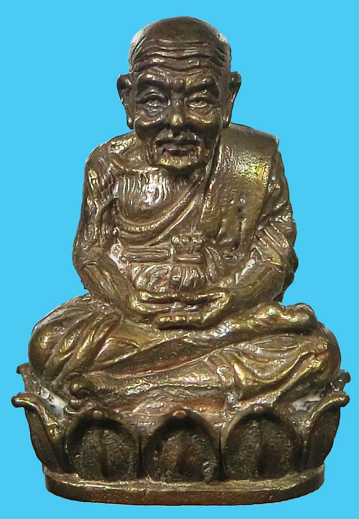 รูปหล่อเศรษฐีใหญ่หลวงปู่ทวด เนื้อนวโลหะหล่อโบราณรุ่นแรก วัดเสมาเมือง หมายเลข 23 ปี 2552 กล่องเดิม