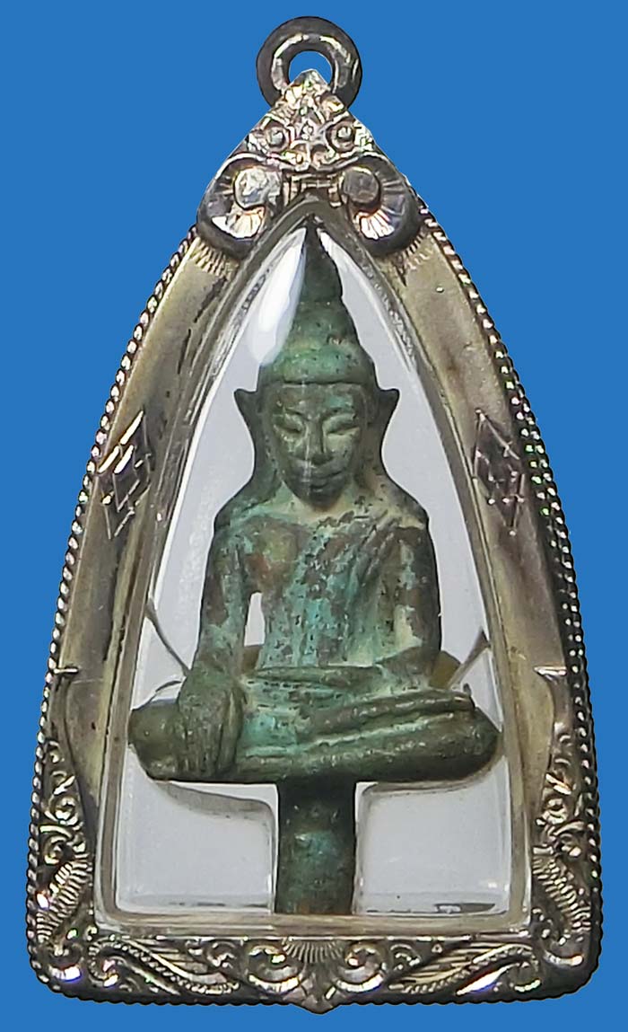 ยอดธงรัตนโกสินทร์ วัดอินทรวิหาร บางขุนพรหม ปี 2549 เลี่ยมเงินสวยๆพร้อมบูชา