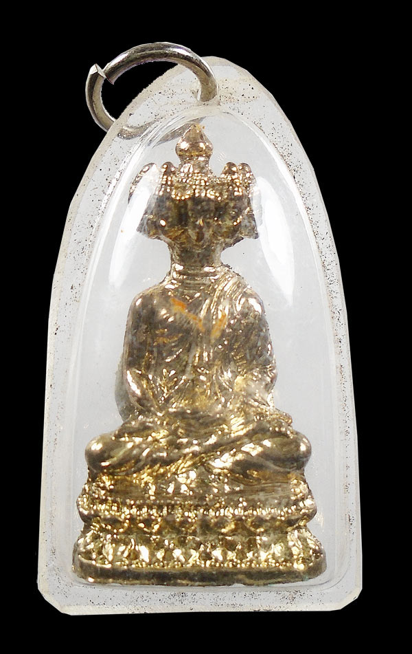 20บาท....รูปหล่อ พระเศรษฐีนวโกฏิ เนื้อโลหะกะไหล่ทองพร้อมเลี่ยม...673