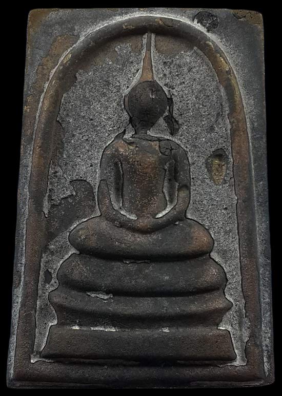 พระสมเด็จหล่อรวยทันใจ รุ่นแรก หลวงปู่บุญมา วัดบ้านแก่ง จ.ปราจีนบุรี ปี60 เนื้อขันลงหิน หมายเลข733 