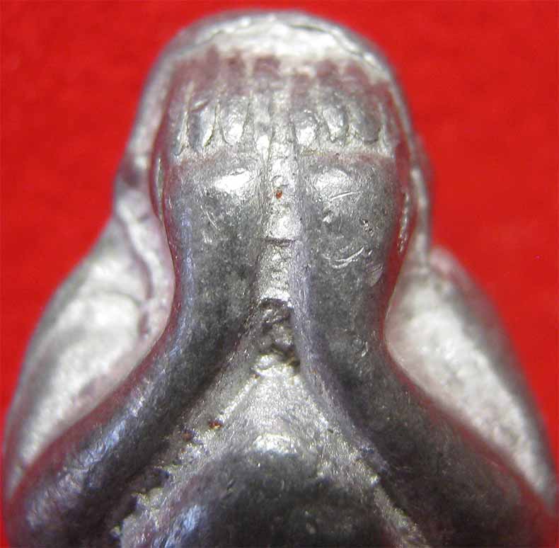 พระปิดตา หลวงพ่อสาคร วัดหนองกลับ เนื้อชินตะกั่ว หลังยันต์ห้า (รุ่นแรก) ปี2537*257