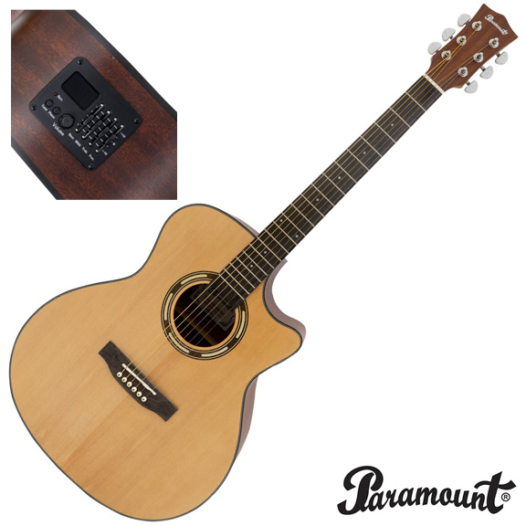กีต้าร์โปร่งไฟฟ้า Paramount QAG501E ทรง Taylor ไม้แท้ท็อปโซลิด ของใหม่ + ของแถม