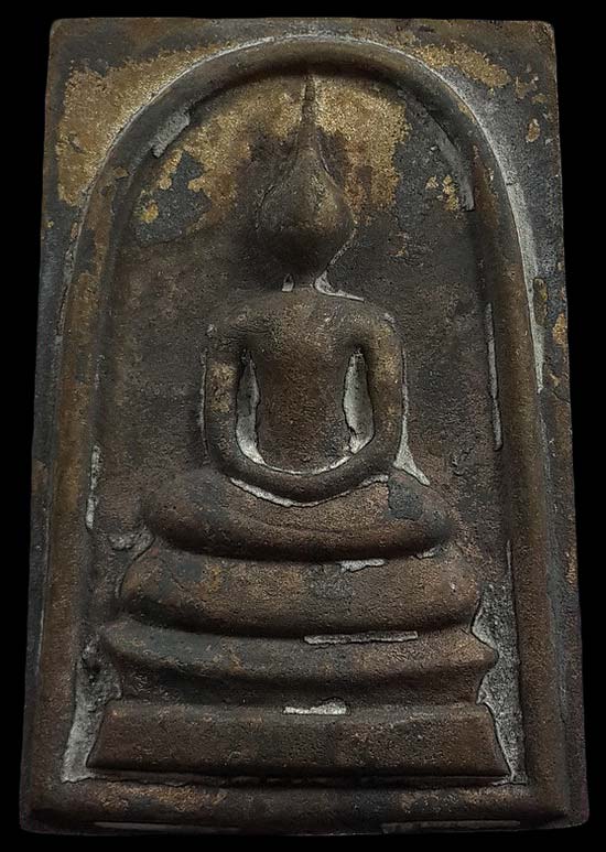 พระสมเด็จหล่อรวยทันใจ รุ่นแรก หลวงปู่บุญมา วัดบ้านแก่ง จ.ปราจีนบุรี ปี60 เนื้อขันลงหิน หมายเลข772 