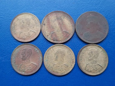 เหรียญ 25,50 สตางค์ ร.9 รวม 6 เหรียญ เดิมๆ